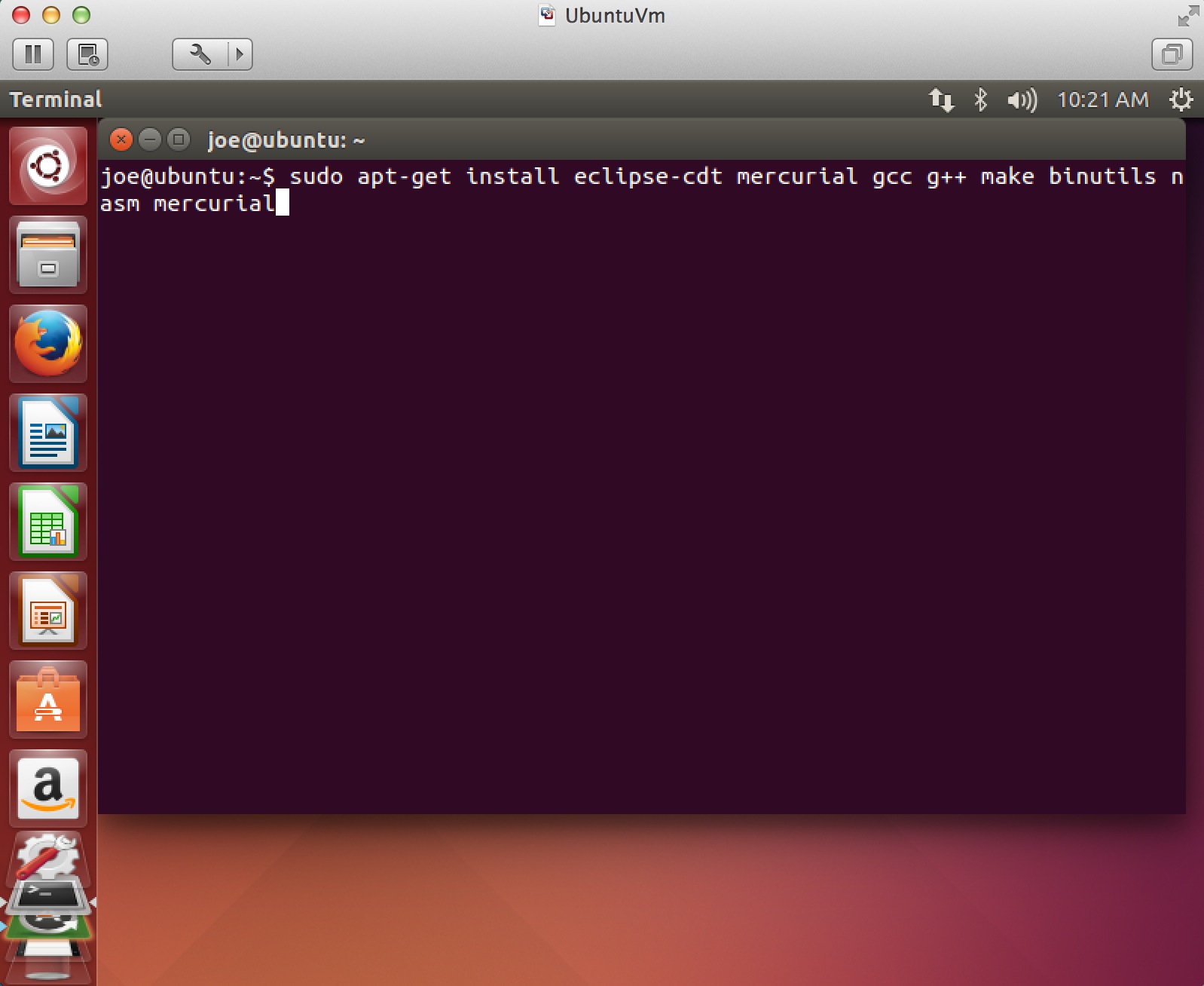 install linux virtual machine